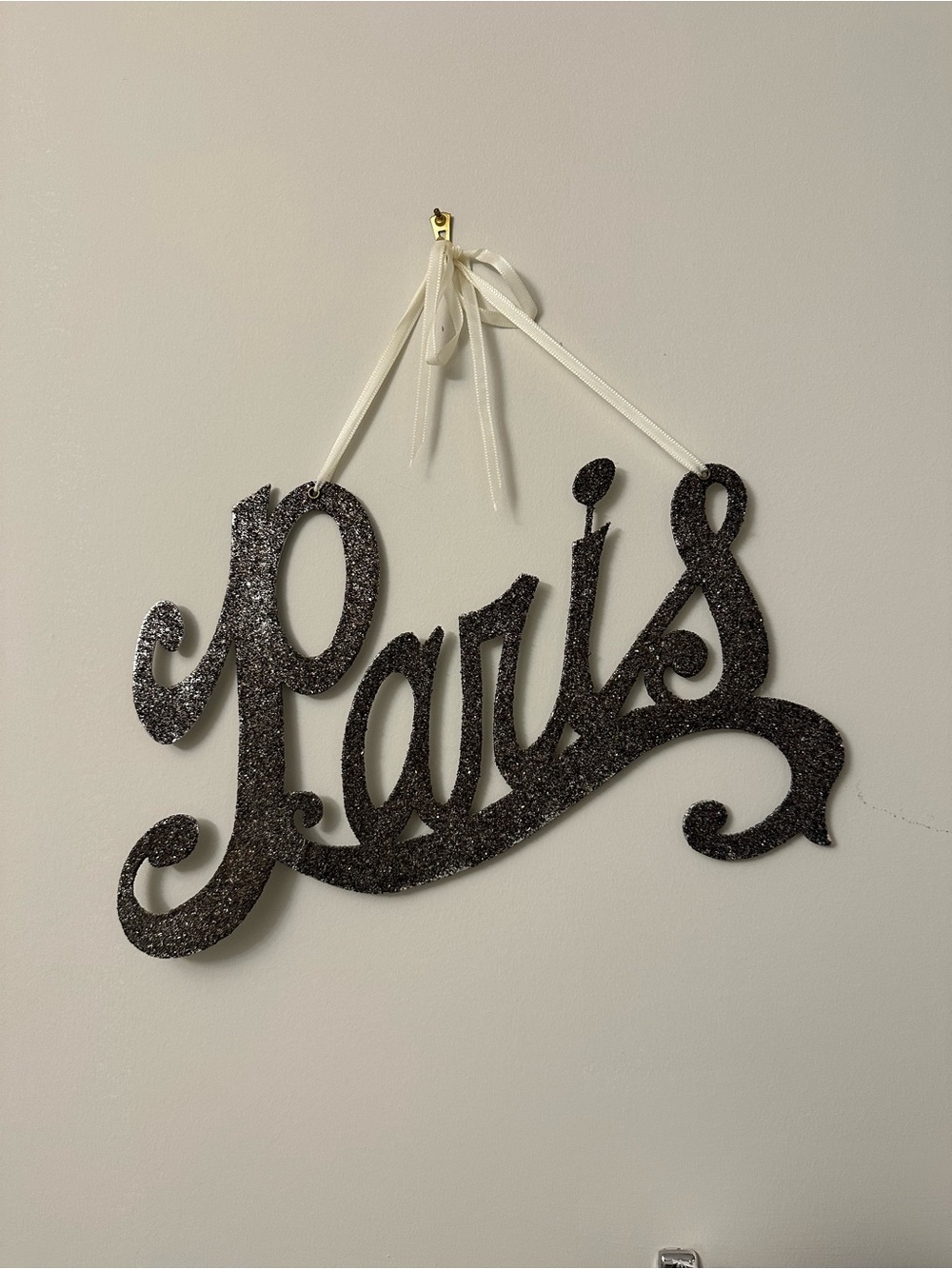 Glittered Paris Hanging Wall Art